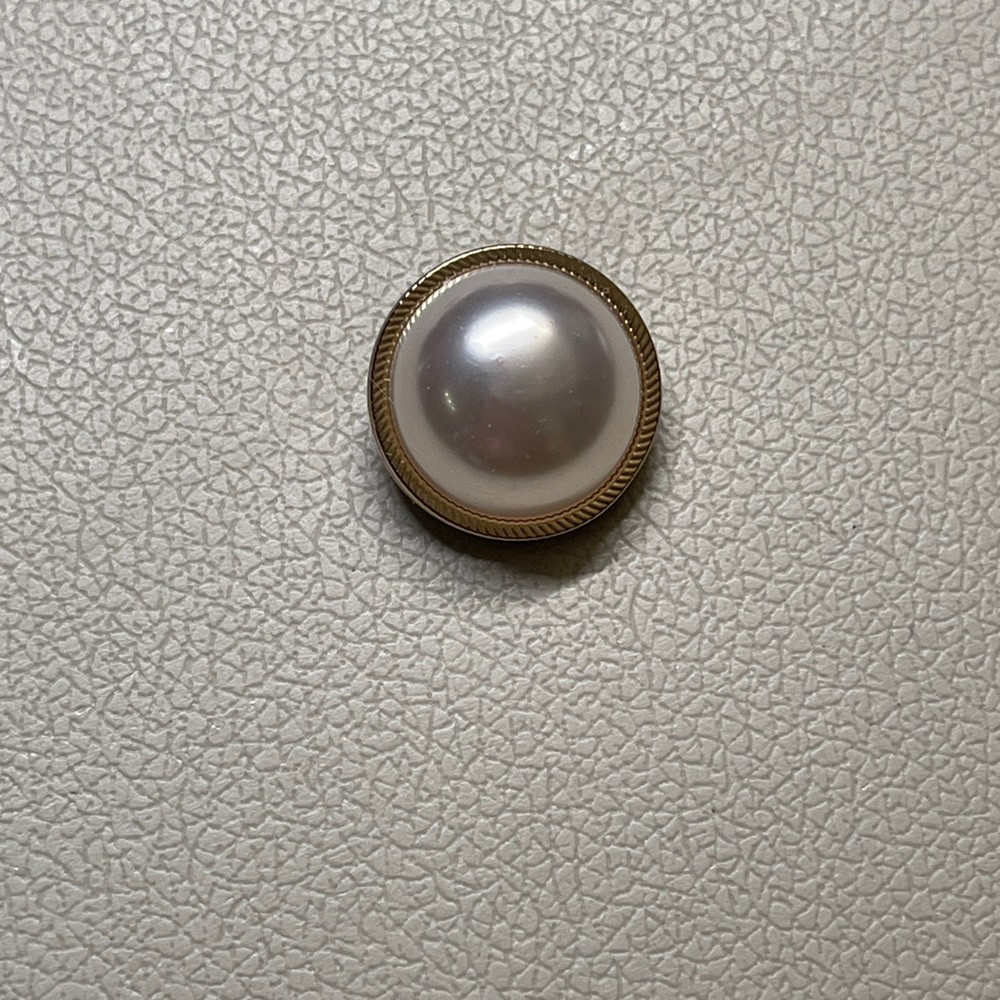 Authentic Chanel charm pearl gold